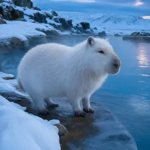Arctic fox + Capybara